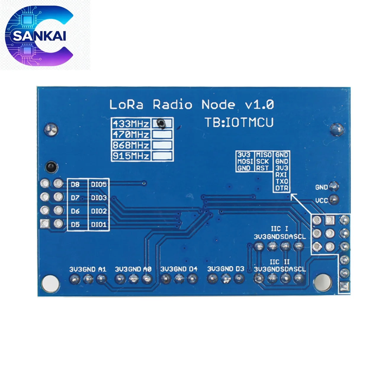 LoRa Node V1.0 RFM95/SX1276, 433-915MHz, ATmega328P 3.7-12V uFL Antenna for Arduino