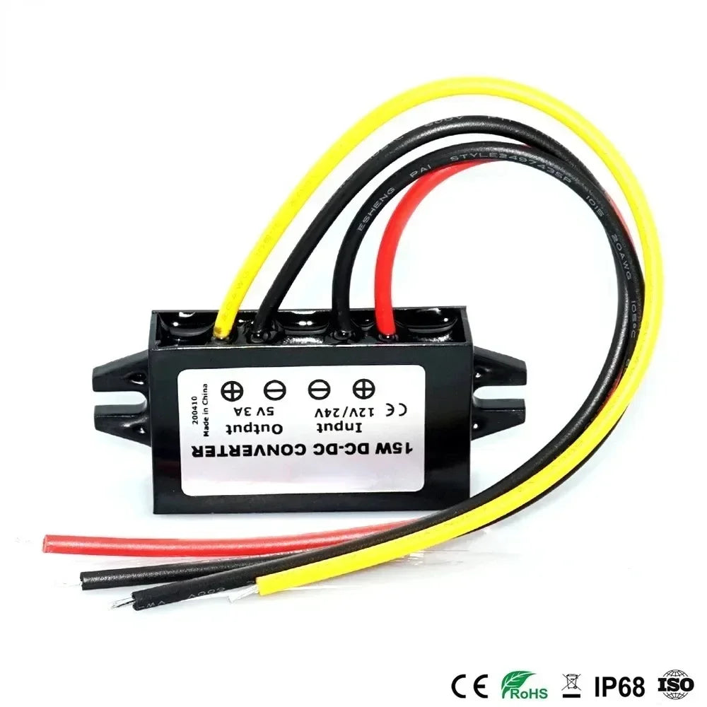12V 24V to 5V 3A 5A 10A 8-36V Buck to 5V Step Down DC-DC Power Converter Switching Voltage Power Supply 12Volt to 5Volt for Car