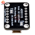 ADS1115 16 Bit I2C Module Precision ADC 4 Channel Development Board Pro Gain Amplifier 2.0V to 5.5V for Arduino Raspberry Pie