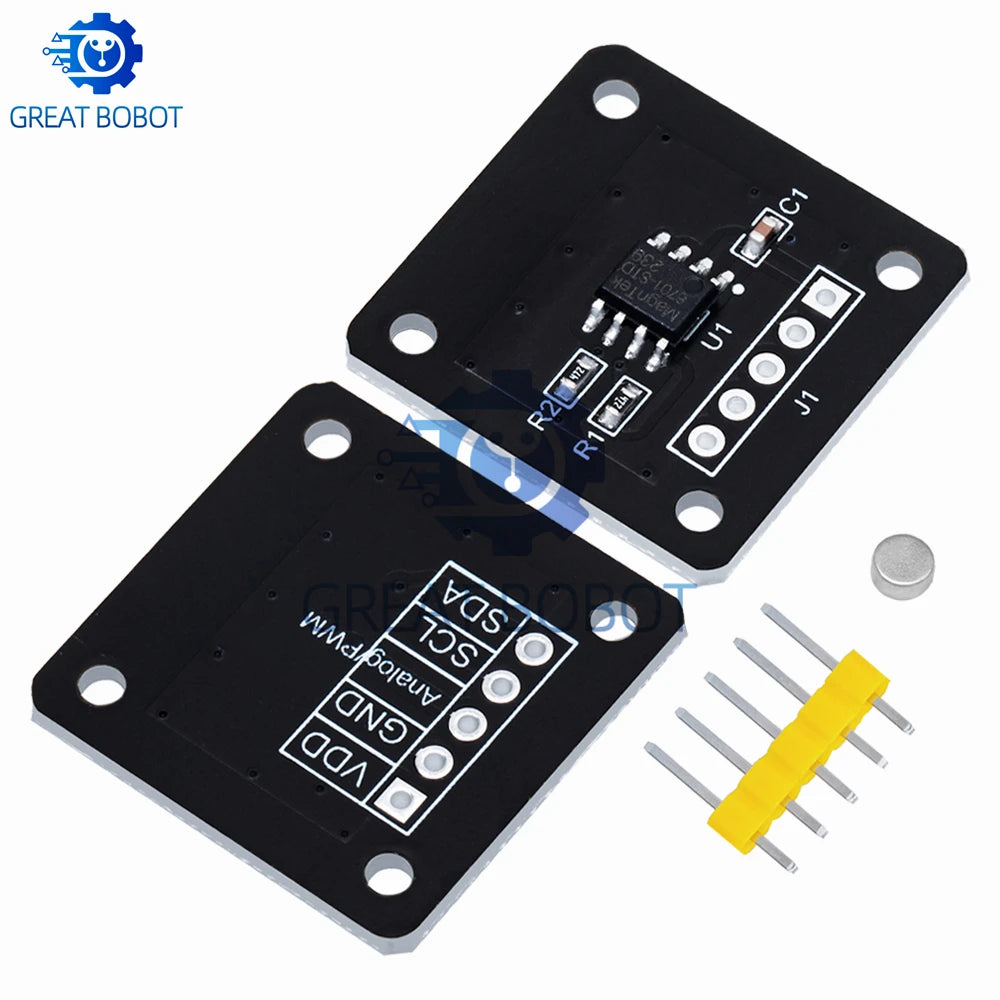 BS MT6701 magnetic encoder magnetic induction angle measurement sensor module 14bit high precision instead of AS5600