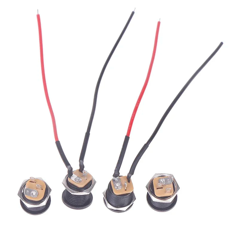 5/10pcs 5.5 X 2.1mm 5.5*2.5mm Convenient Snap Type DC Power Jack Socket Female Panel Mount Connector Port