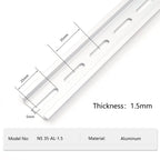 Din Rail Socket Terminal Blocks 35mm X 7.5mm Premium Aluminium NS35 C45/DZ47 Circuit Breakers Industrial Electrical Connectors