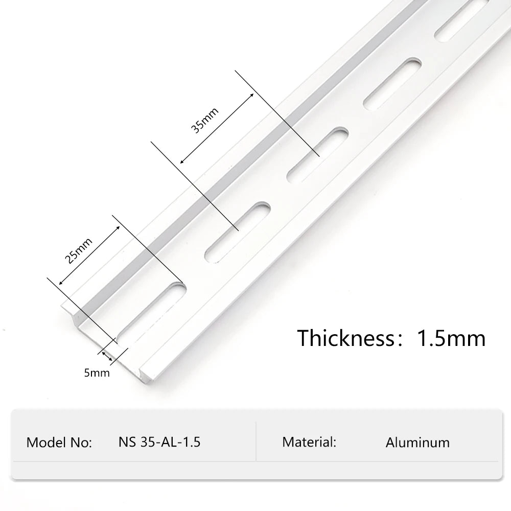 Din Rail Socket Terminal Blocks 35mm X 7.5mm Premium Aluminium NS35 C45/DZ47 Circuit Breakers Industrial Electrical Connectors