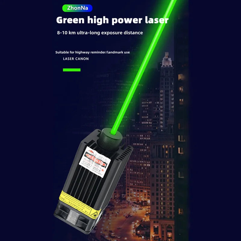 Lasers 520nm 1W Green Laser Module DC12V Focusable DIY OX Laser Head 1000mW Diode Laser for Stage Laser Bird Repellent  With TTL