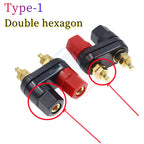 1/2PCS Banana Plugs Couple Terminals Red Black Connector Amplifier Terminal Binding Post Banana Speaker Plug Jack M20