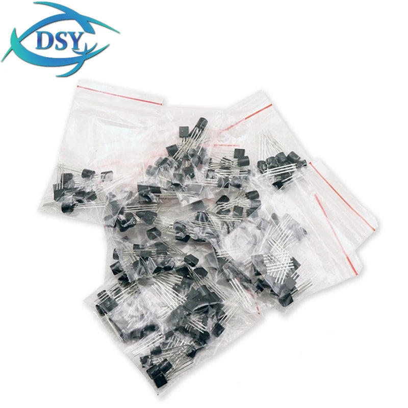 18Kinds*10pcs=180pcs TO-92 Transistor Assorted Kit 2N2222 S9013 S9014 S9015 S9018 S8050 S8550 2N5551 2N5401 2N3904 2N3906 C1815