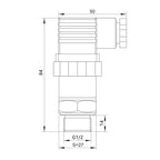 Water Oil Fuel Gas Air Pressure Transmitter G1/2 12-36V 4-20mA 0-10V 0-600bar Optional Stainless Steel Transducer Sensor