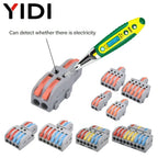 5pcs/lot Splitter Cable Push-in Lever Connection Terminal Block 1 In Multiple Out Combined Compact Quick Splice Wire Connector
