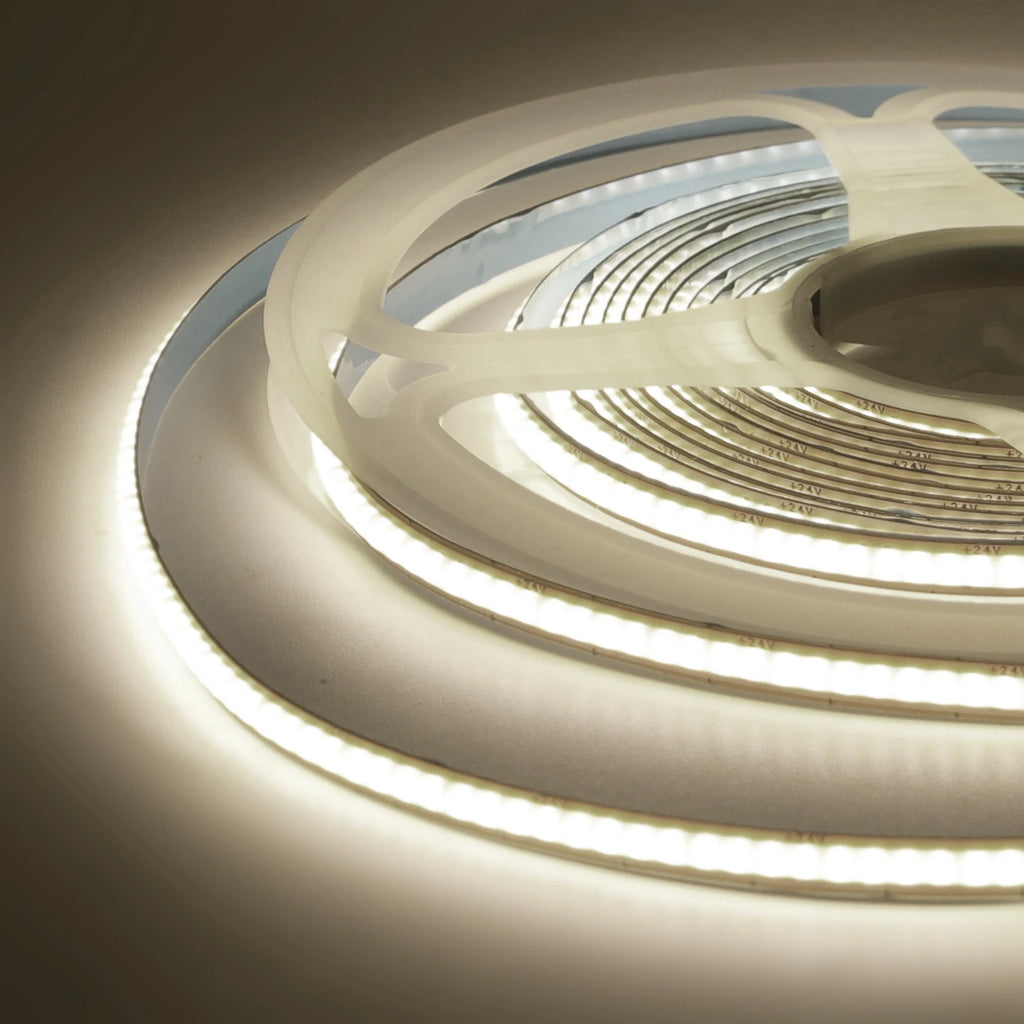 5mm 8mm PCB COB LED Light Strip Free Cut 12V 24V With 2PIN Wire DC Plug 400LEDs/m 3000k 4000k 6000k Flex Lamp 0.5m 1m 5m 10m 20m