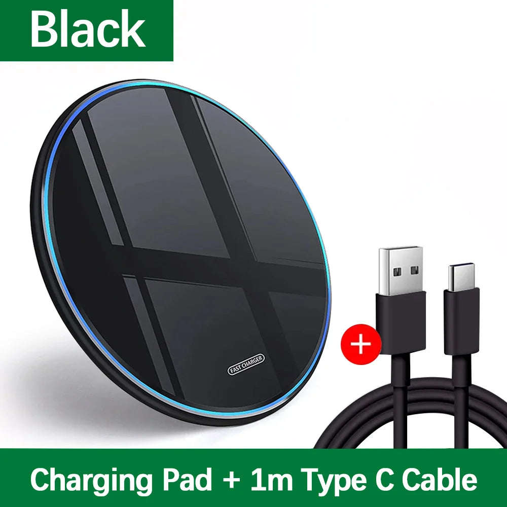 Portable 30W Wireless Charger, Fast Charging Station Compatible with iPhone 16/15/14/13/12 Pro Max, 8 Mini, Samsung and Xiaomi