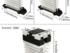LCTC Solid State Relay Radiator Heat Sink SSR Single Phase DIN Rail 10A 25A 40A 60A 80A 100A 120A DC-AC AC-AA DD Zero Crossing