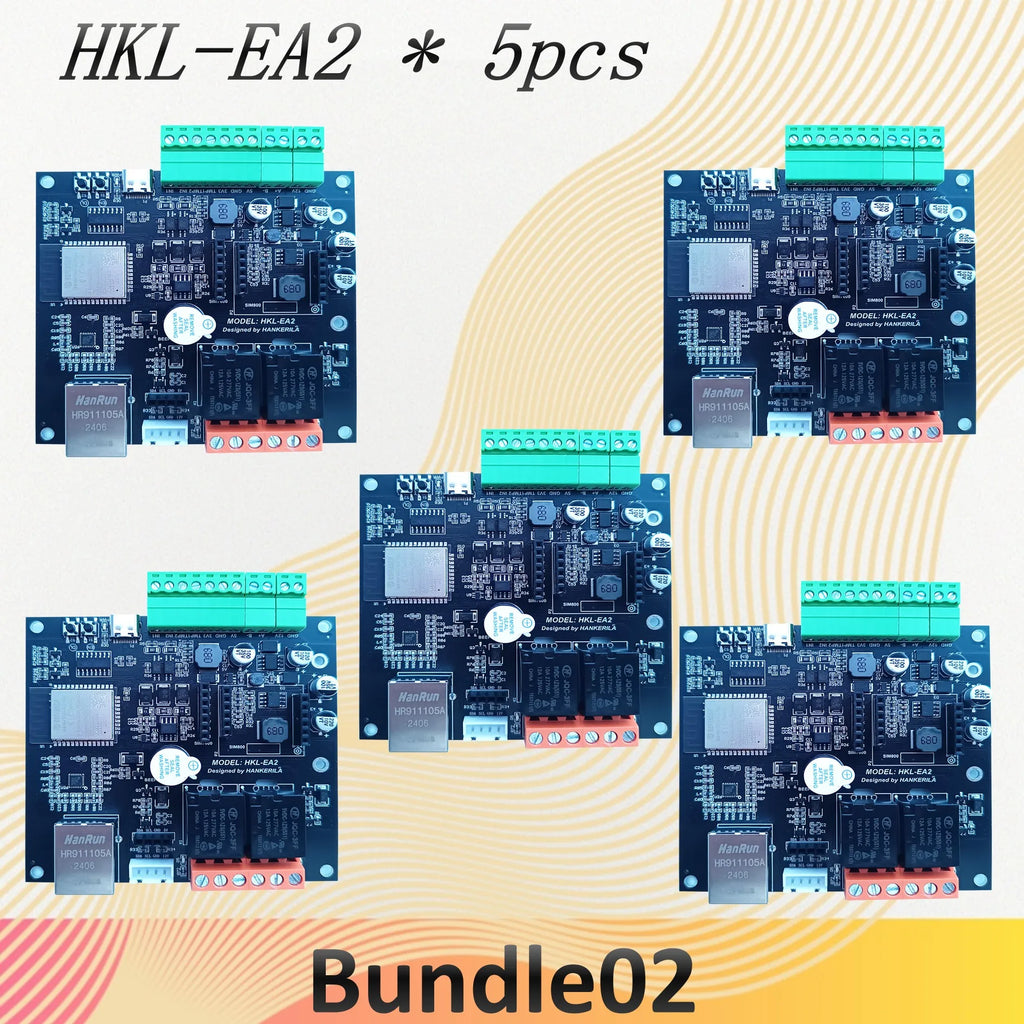HKL-EA2 Bulk Wholesale Pricing SIM7600 4G Module RS485 DS18B20 Detection Beeping Alarm 2 NPN Input 2 Relay Output IIC Expansion