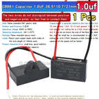 1pcs CBB61 Fan Starting Capacitor 450V 0.8/1/1.2/1.5/2/2.5/3/3.5/4/4.5/5/6/7/8/10/12/15/18/20UF Ceiling Fan Hood Motor Capacitor