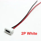 2 4 6 Pin USB-C Type Waterproof USB Connector Direct Compression Female Base Female Socket Charging Interface With Welding Wire