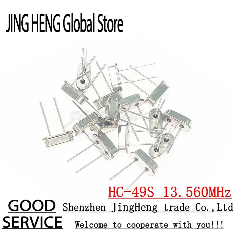 20Pcs  13.56MHz Resonator Crystal Oscillator Passive Quartz HC-49S Through Holes 13.56 MHz 13.56M Hz 13.560MHz New DIY Kit Parts
