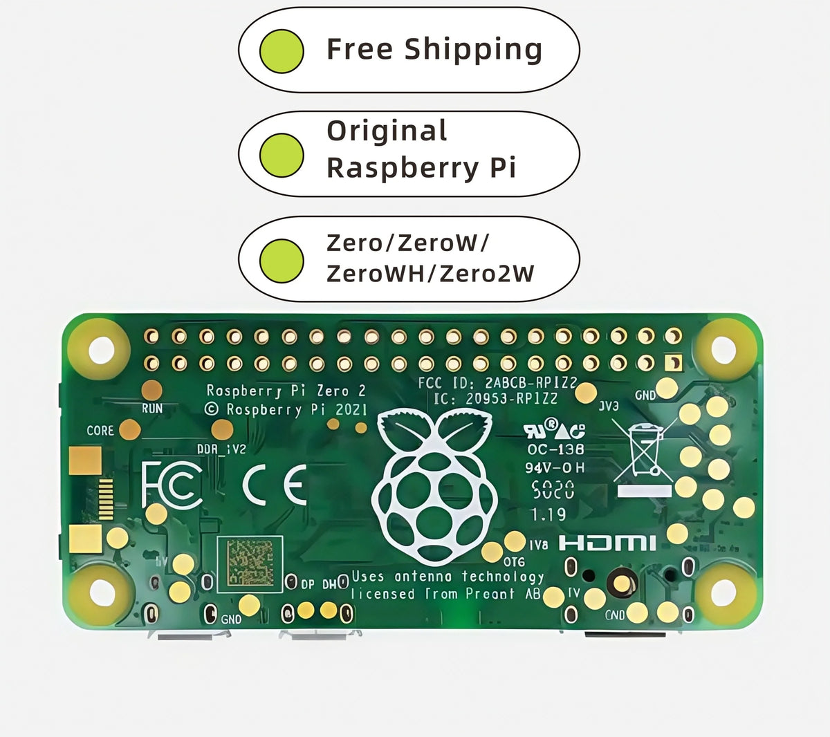 Raspberry Pi zero H/W/WH/2W/2WH