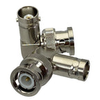 1Pcs BNC Male plug to BNC Female jack Right angle RF Adapter Connector Coaxial High Quanlity