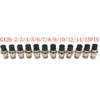 GX12/GX16/GX20 Female Connector 2/3/4/5/6/7/8/9/10/12/14/15Pin Wire Panel Connector Aviation Plug Circular Socket