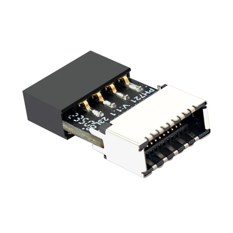 Front Panel Header Key-A Socket to 9Pin Adapter Motherboard USB2.0 9-Pin to USB C Type-E 9Pin to TYPE E Connector for Desktop PC