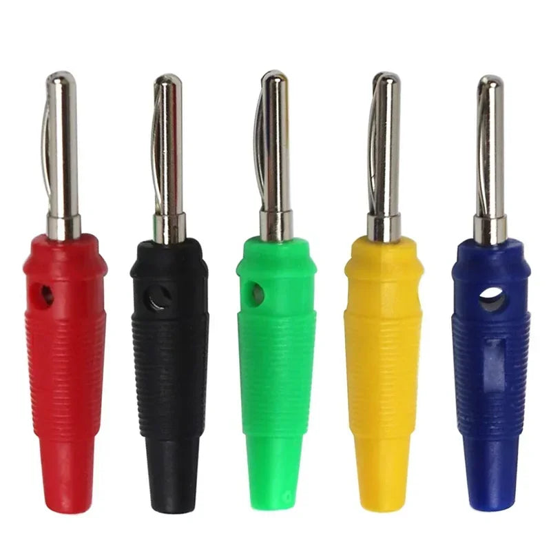 5/20Pcs 4mm Banana Plug High Current Screw Connection Stackable Connector with Insulated Shell Shrouded
