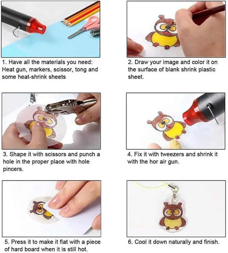 220V HEAT GUN Hot Air Gun Electric Power Temperature Blower 250W Display DIY Craft Embossing Shrink Wrapping PVC Cable Repair
