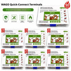 WAGO 221‑Series Splicing Connector Assortment Kit, 12/28/35/36/75/78/90 PCS Mixed Set For 221‑412 413 415 2411