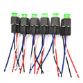 6PCS 30A 4 Pin 5 Pin Copper Terminal Auto Relay DC 12V 24V Fused On/Off Car Motor Relay with Holder Socket On/Off Fused Relay