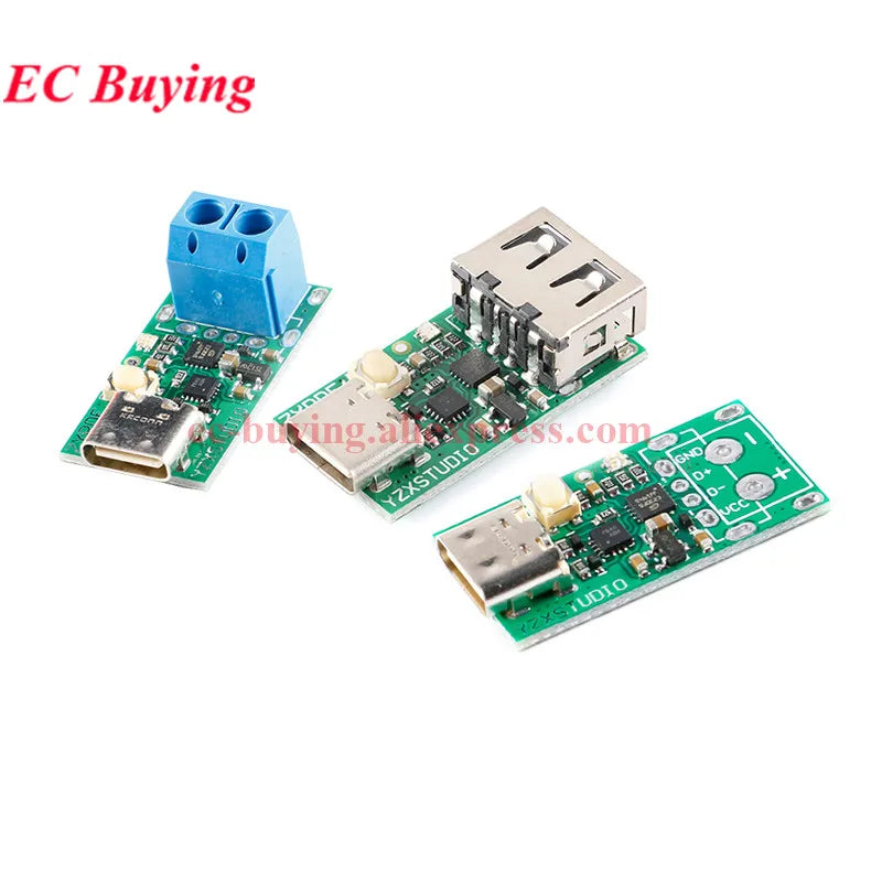 ZY12PDN Type-C USB-C PD2.0 PD3.0 to DC Fast Quick Charger Charging Trigger Polling Decoy Board Module 5V 9V 12V 15V 20V PDC004