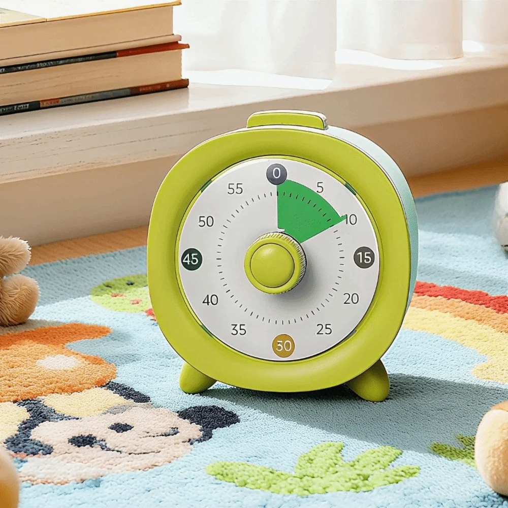 60 Minutes Visual Timer Ultra Silent Visualization Countdown Alarm Clock Self-discipline Round/Square Kitchen Timer
