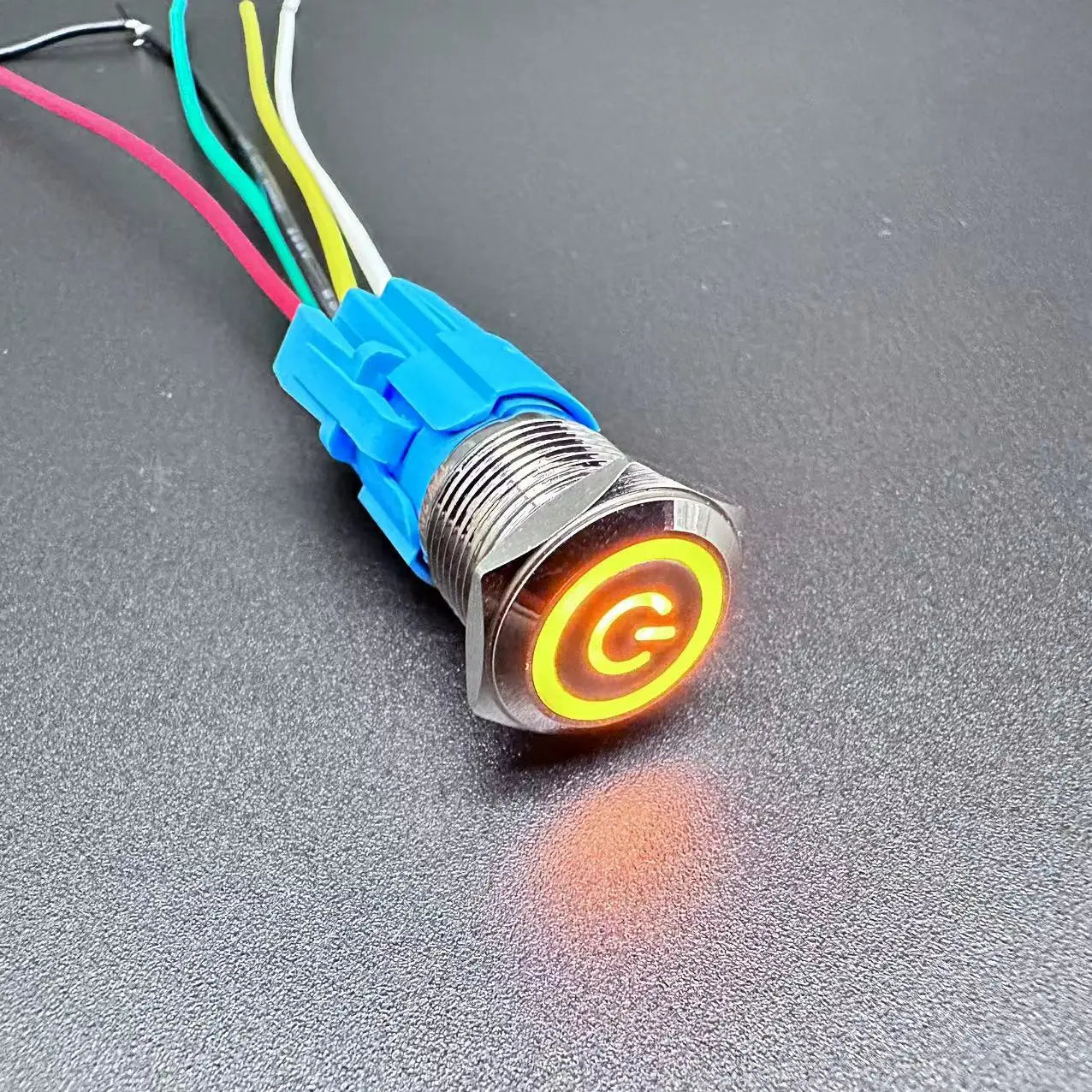 12/16/19/22MM Waterproof Metal Push Button Switch LED Light Momentary Latching Car Engine Power Switch  5V 12V 24V 220V Red Blue