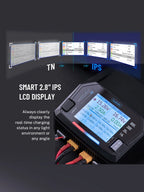 ToolkitRC M6DAC PRO V2 Dual Channel Smart Lipo Battery Charger Discharger AC 200W DC 800W 16A for 1-6S LiHV LiPo PD65W FPV Drone