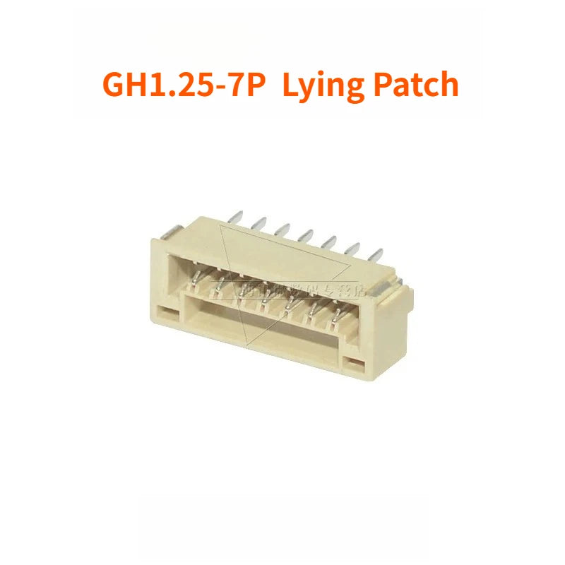 100PCS   GH1.25 Locking Connector with Buckle  2 3 4 5 6 8p Horizontal/vertical Mounting  Rubber Shell  Terminal