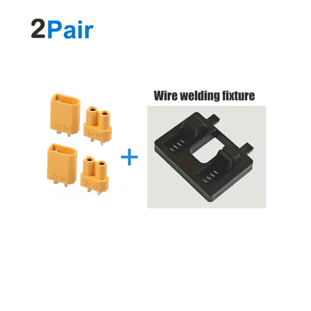 XT30 Connector Plug Female / Male XT30 Bullet Connector with Welding Fixtures for RC Battery Connector, RC Lipo Battery Car Boat