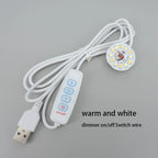 Warm White DC 5V 3W USB LED Lights 2835 Chip Single Color Reading Night Light Desk Book Tablet Lamp with Cable Dimmable