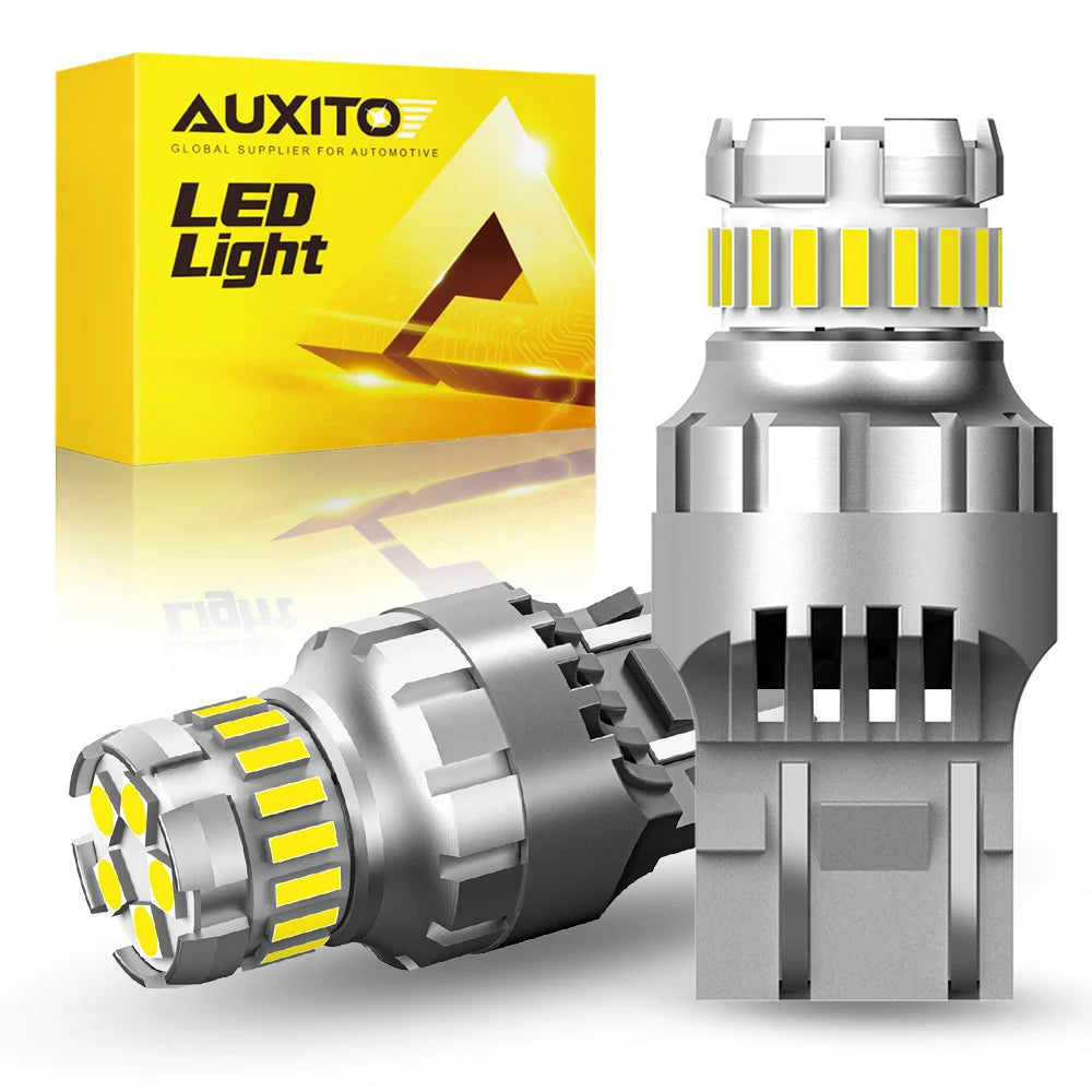 AUXITO 2Pcs T20 LED W21/5W 7443 7440 W21W LED Bulb 6500K White For Lada Opel Car Parking Position Light DRL Daytime Running Lamp