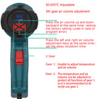 220V Heat Gun 2000W Variable Advanced Electric Hot Air Gun Advanced Hot Air Gun Temperatures Adjustable Electric Heat Gun