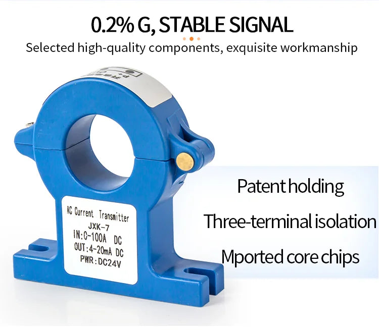 AC/DC Current Transmitter 4-20MA 0-10V RS485 Current Sensor Hall Current Transducer 0-100A 0-200A Current Transducer Transmitter
