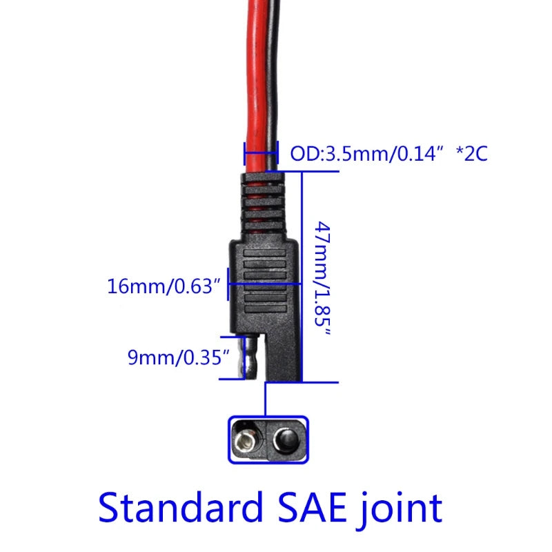 SAE Battery Charger Cable 14AWG-Cigarette Lighter Plug SAE Quick Release Adapter Extension Charging Cable Wiring Harness