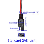 SAE Battery Charger Cable 14AWG-Cigarette Lighter Plug SAE Quick Release Adapter Extension Charging Cable Wiring Harness