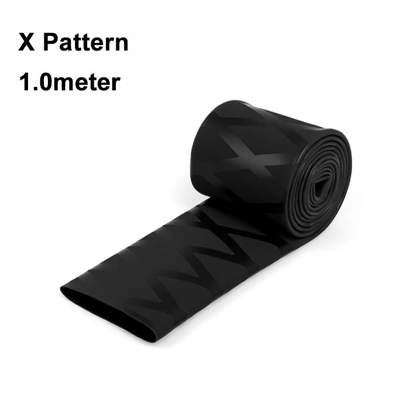 Black Fishing Rod Heat Shrink Tube Anti-Skid ID 15mm - 60mm DIY Non-Slip Handle Protect Wrap Cover Case 2:1 Polyolefin Sleeve
