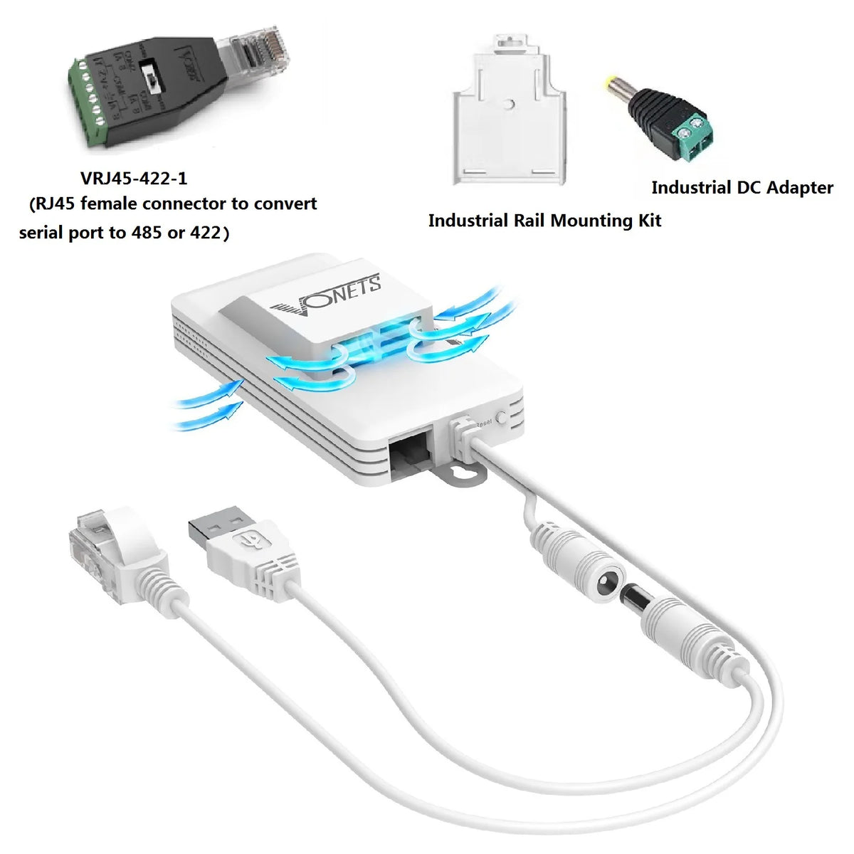 VONETS VAP11S-D232 Dual-Band Wireless Bridge Router Serial Port Service UART/TTL to RS232/485/422/WiFi to Ethernet Converter