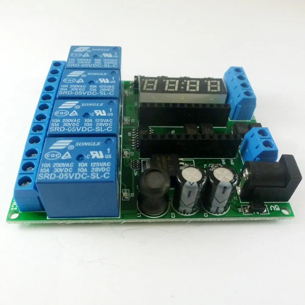 DC6.5-25V/5V 4CH Relay Control Board Opto Isolated NPN Input Digital Tube For Arduino Pro Mini Programmable Timer Module