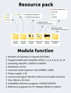 ADS1299 EEG EMG Acquisition Module WiFi Wireless Data Transmission STM32 Development Kit Open Source SDK Raw Bio-Signal Collecti