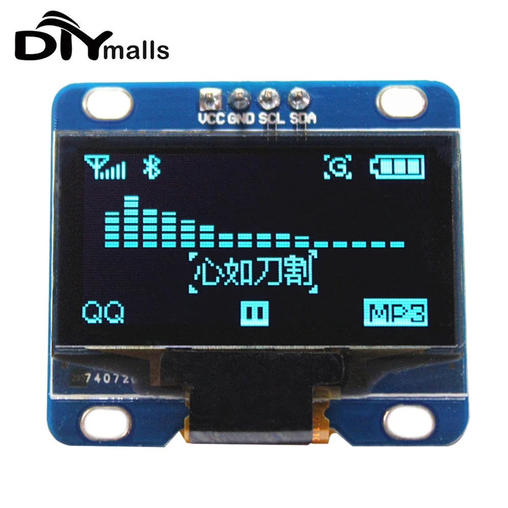 0.96" 1.3" Inch OLED Display Module White Yellow Blue I2C IIC Serial OLED LCD LED Screen for Arduino 51 MSP420 STIM32 SCR