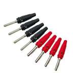 20Pcs 4mm Banana Plug Connectors Black And Red High Current Insulated Shrouded Stackable Screw Connection Probe