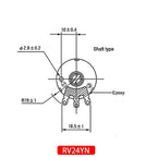 RV24YN20S B102/B202/B502/B103/B203/B104 Single Ring Carbon Film Potentiometer 1K-1M