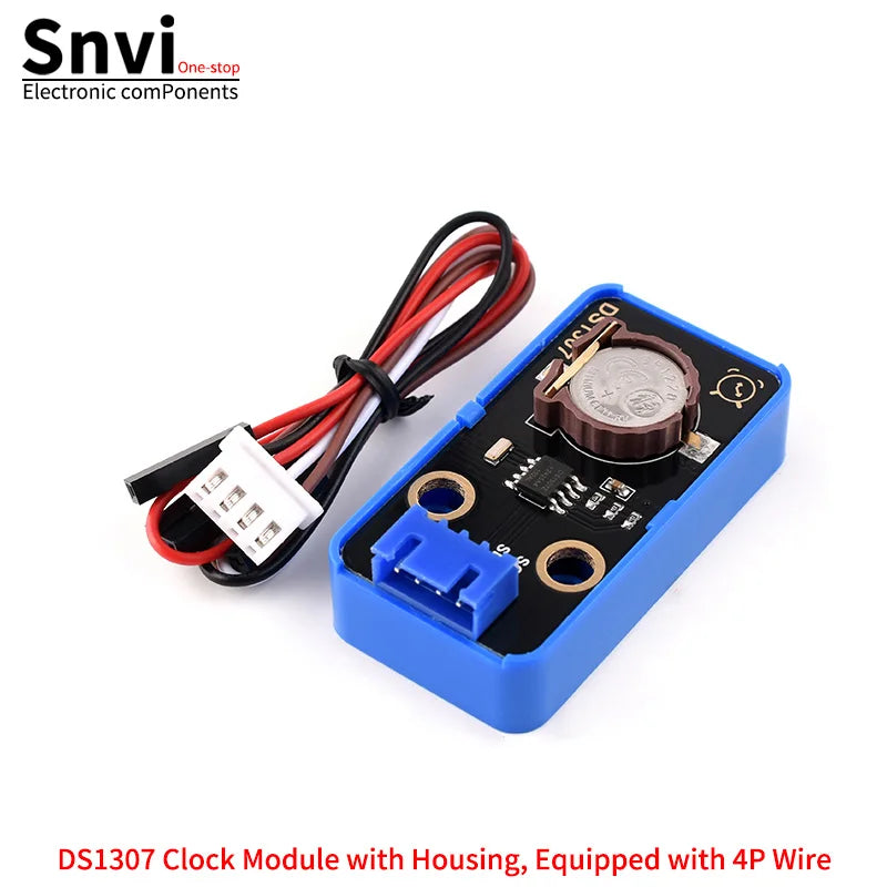 Snvi DS1307 PCF8563 RTC Module Real Time Clock I2C Timekeeping Backup Battery with Case Cable