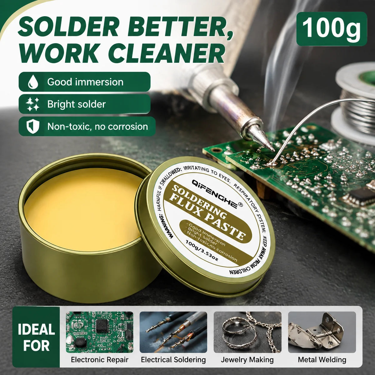 Solder paste rosin flux 30g/100g lead-free welding flux iron repair solder paste soldering solder oil solder flux