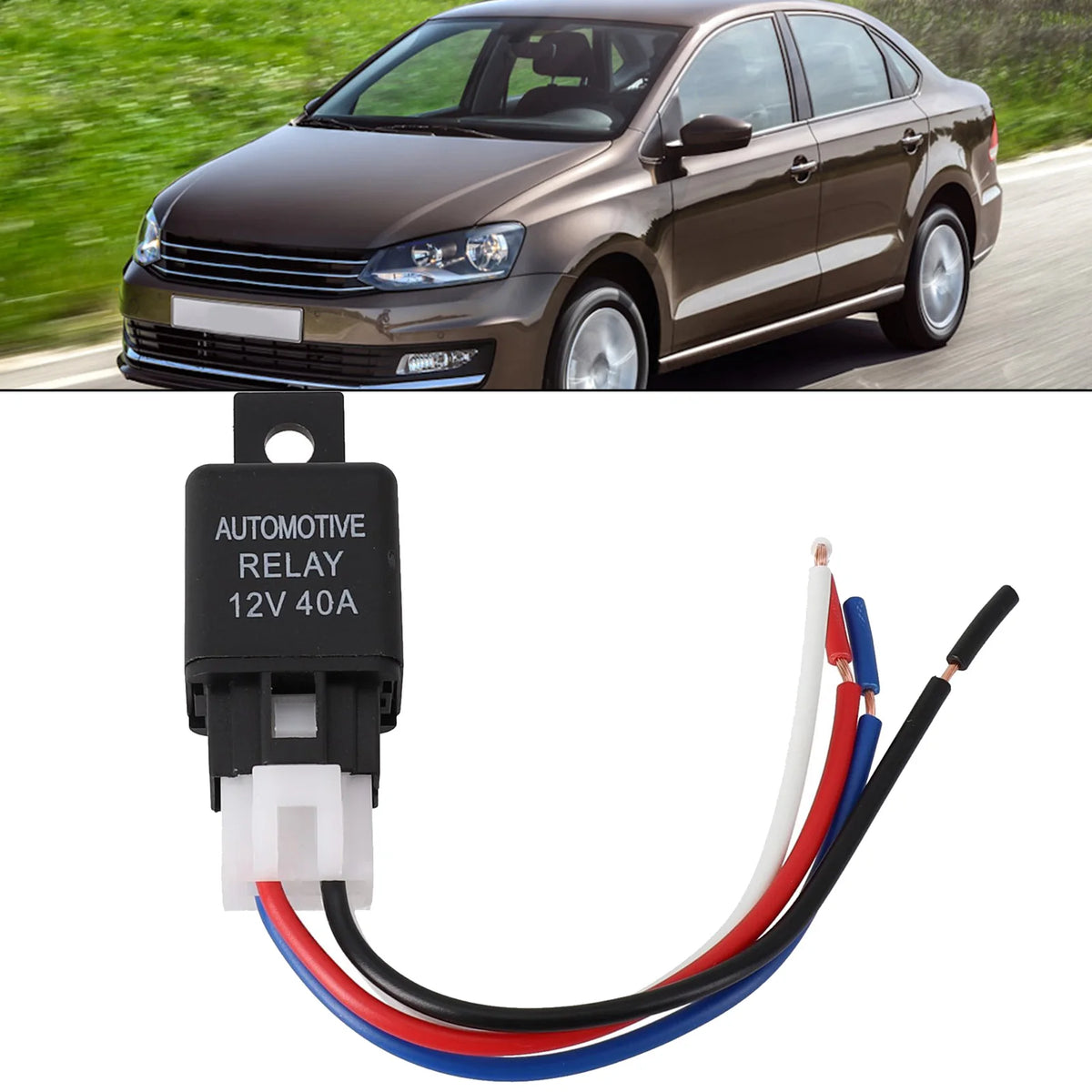 Reliable 12V 40A Car Automotive Relay 4 Pin SPST Contact Type Suitable For Strobe Lights Fog Lights Car Alarms And More