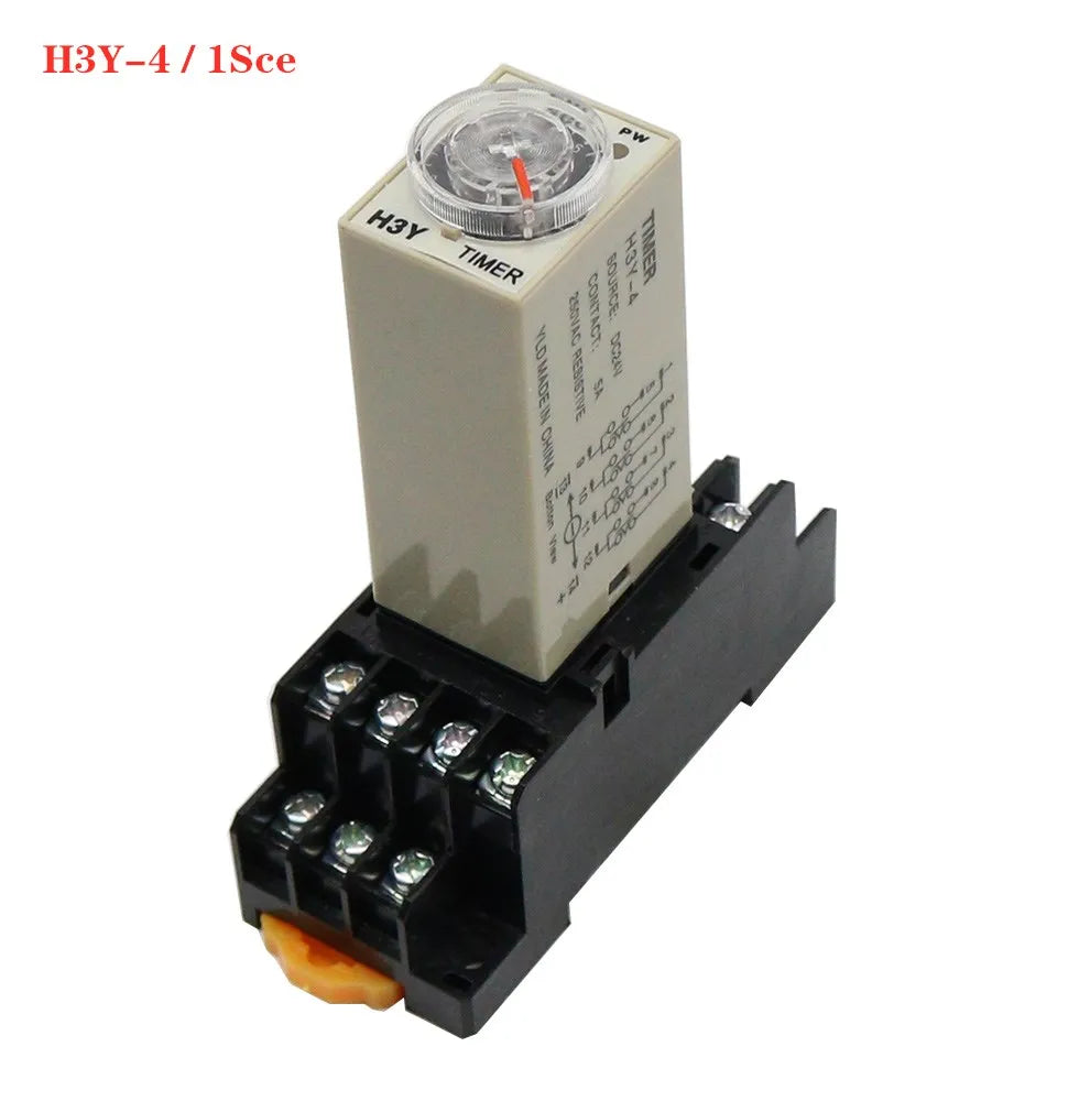 1set H3Y-4 Power On Time Delay Relay  Timer DPDT 14Pins  H3Y-4 1-60sec/ 3 Minute-60Minute  220v 110V 24V 12V